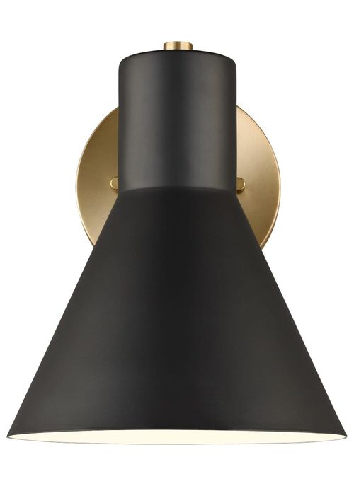 Satin Brass One Light Wall Bath Sconce from the Towner Collection