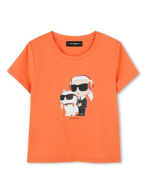 Graphic-print T-shirt - Orange