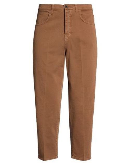 Man Pants Brown Size 34 Cotton, Elastane