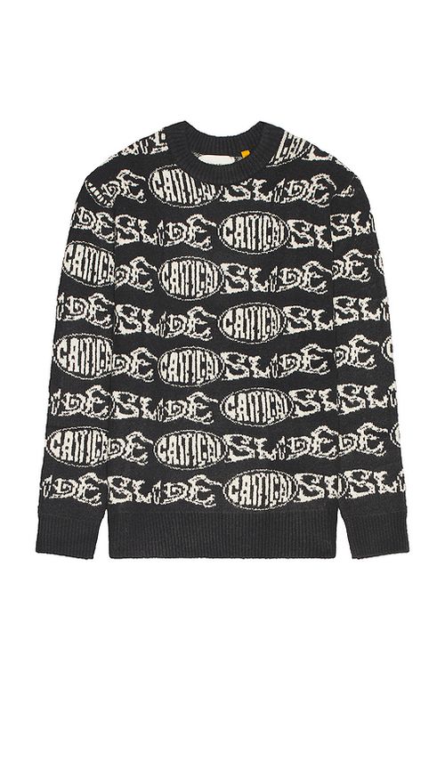 Critical Slide Madness Crew Knit Sweater in Black. XL/1X. Also in L