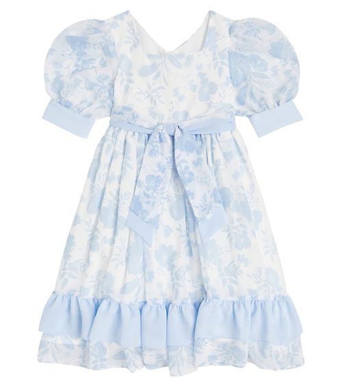 Patachou Bow-detail floral chiffon dress