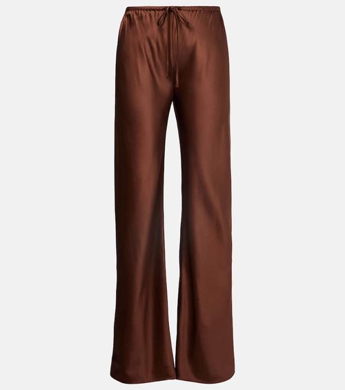 Billie silk-blend straight pants