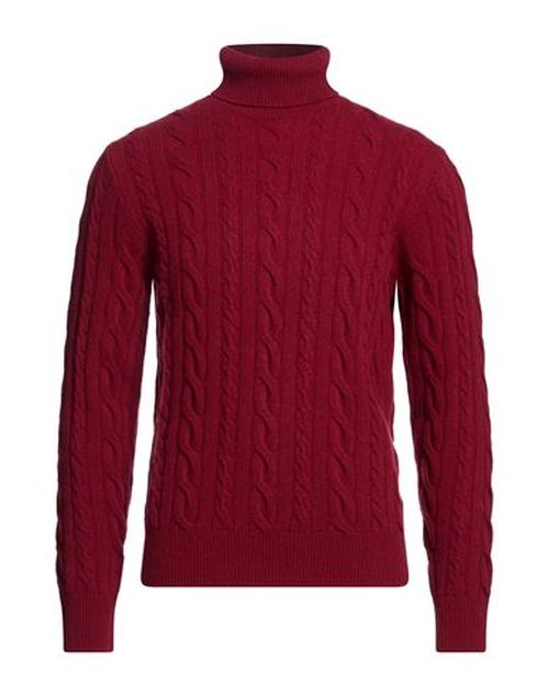 Man Turtleneck Burgundy Size 38 Wool