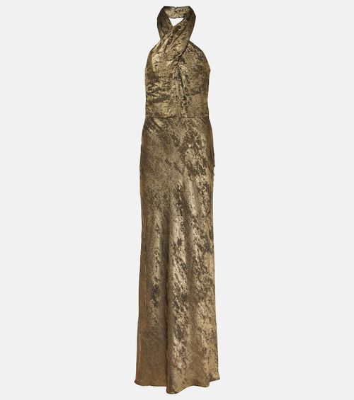 Veronica Beard Alberta lamé gown