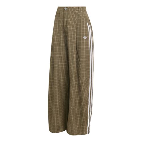 (WMNS) Checks Loose Pants Asia SIzing 'Olive Strata Wonder Beige Aurora Coffee'