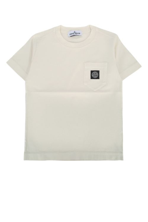 Kids Beige Solid T-Shirt