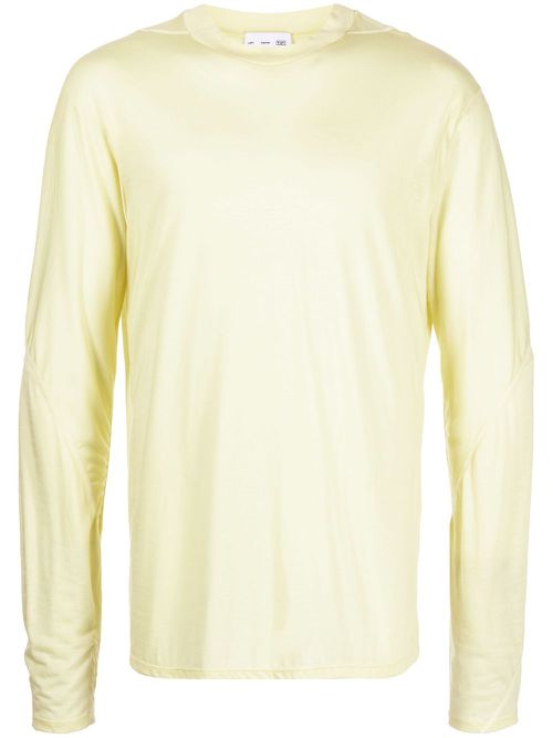 Bias-cut long-sleeve top - Yellow