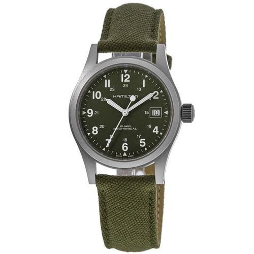 Khaki Field Mechanical Green Dial Textile Strap Men's Watch H69439363