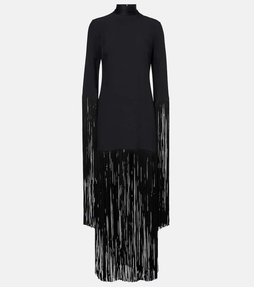 Chicago fringed crêpe minidress