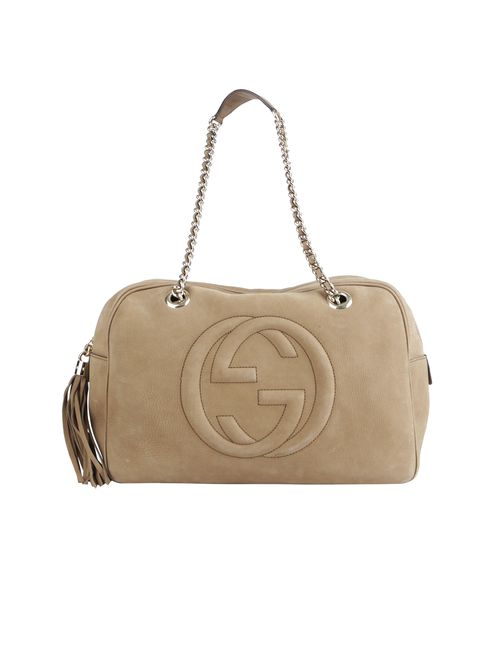 Gucci Soho Black Leather Handbag Shoulder Bag Pre-Owned