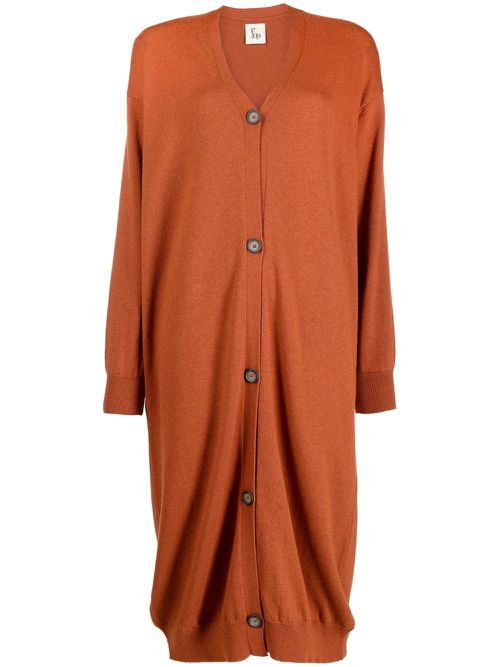 Buttoned-up knitted dress - Orange