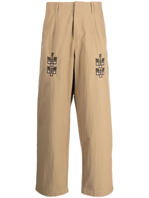 Qrunful cotton trousers - Brown