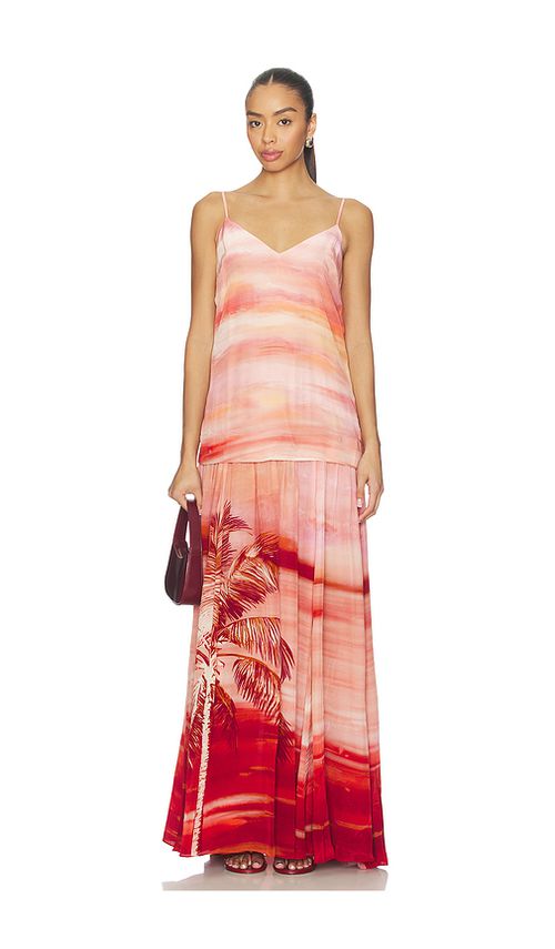 HEMANT AND NANDITA Maxi Dress in Pink,Orange. - L also in M, S, XL
