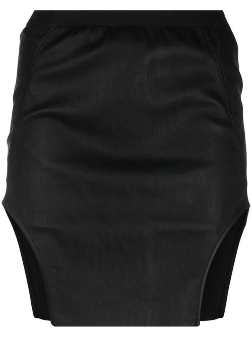 Diana leather miniskirt - Black