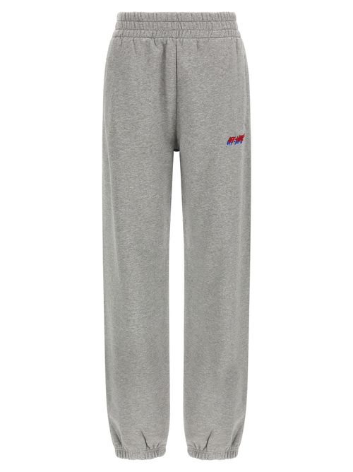 Logo Embroidery Joggers Pants Gray