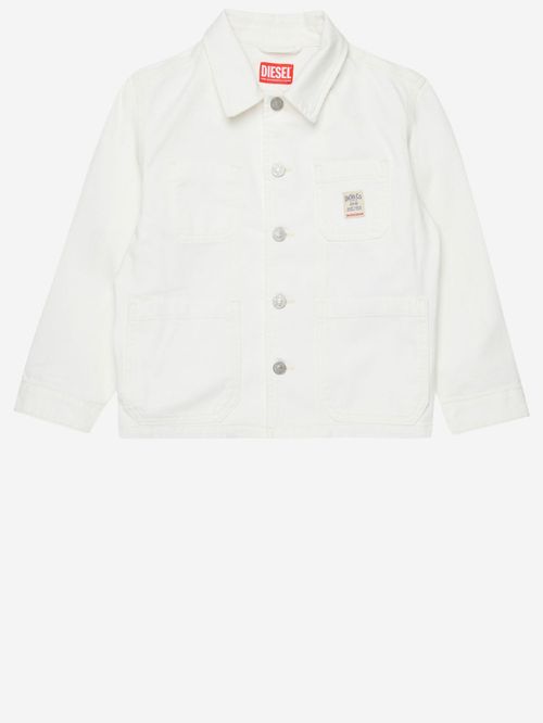 Boys White Logo Jacket