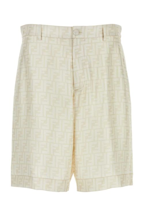 Logo Bermuda Shorts — Beige