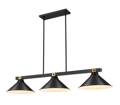 Matte Black Rubbed Brass Billiard from the Bronte Collection