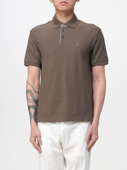 Polo Shirt Men color Brown