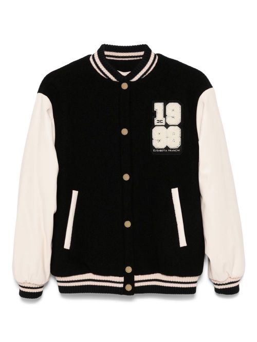 Colour-block varsity jacket - Black