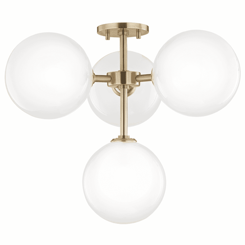 Mitzi Ashleigh 4-Light Ceiling Light in Aged Bra