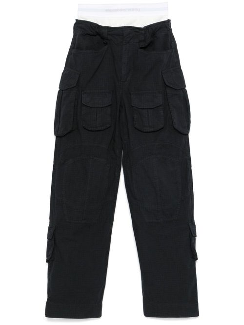 Logo-waistband trousers - Blue