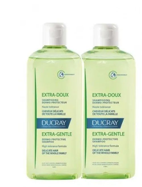 Ducray Extra Delicate Dermo-protective Shampoo Frequent Use 2x400ml pack