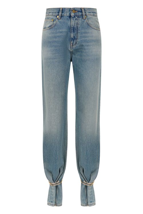 Straight Leg Jeans with Jewel Detail