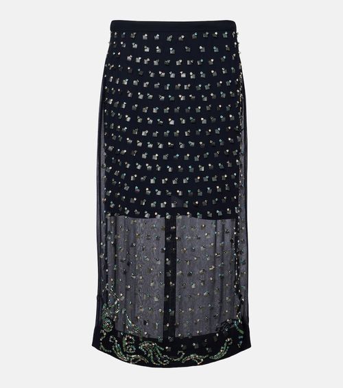 Embellished midi skirt