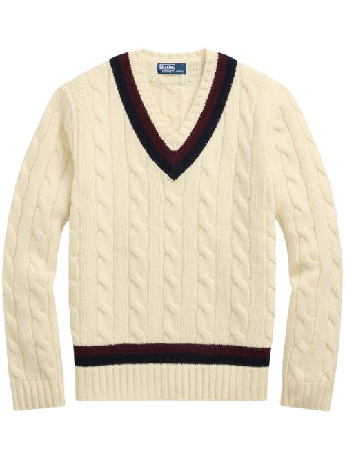 Long Sleeve Wool Sweater - White
