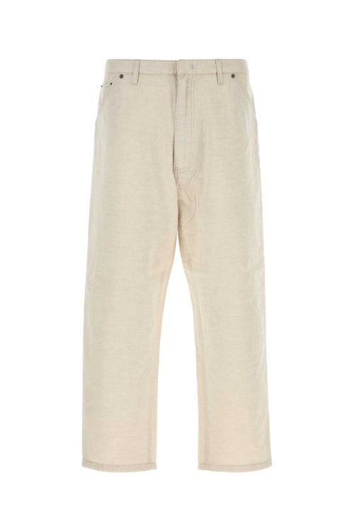 Melange Chambray Jeans — Beige