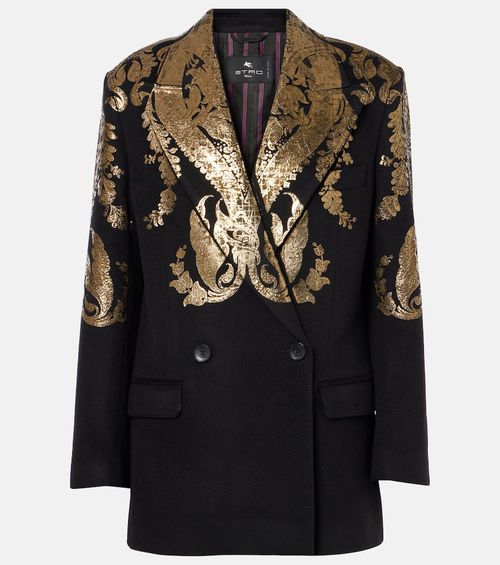 Paisley wool and cashmere blazer