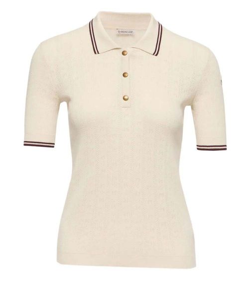 Off White Knitted Logo Polo Shirt