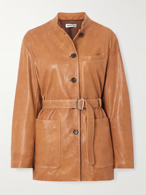 Belted Leather Jacket