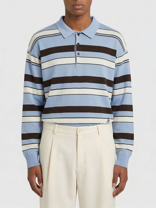 Polo Shirt Men color Gnawed Blue