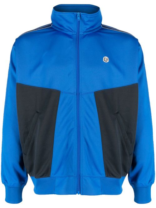 Colour-block track jacket - Blue