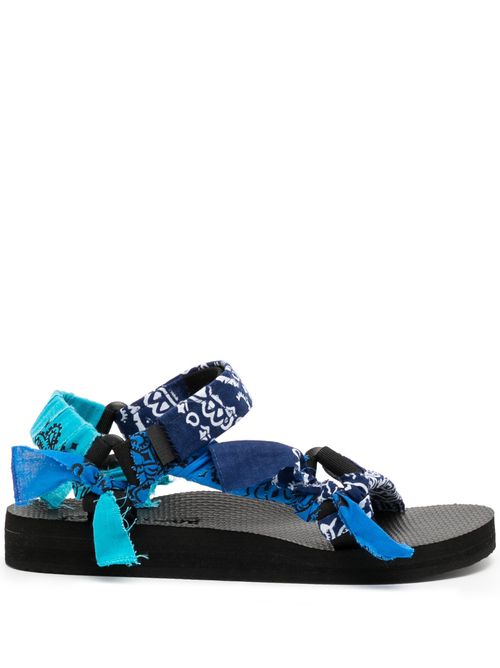 Trekky bandana-print sandals - Blue