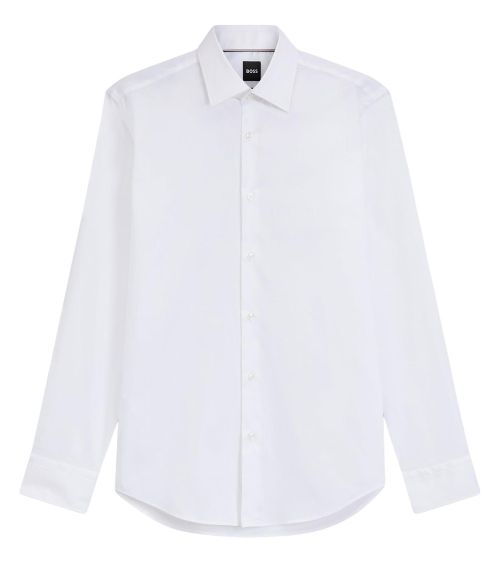 White Regular Solid Shirts