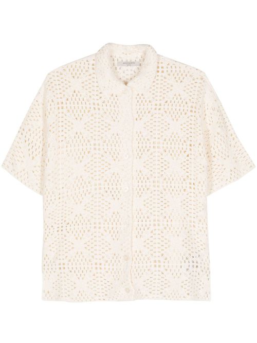 Milly organic cotton crochet top - Neutrals