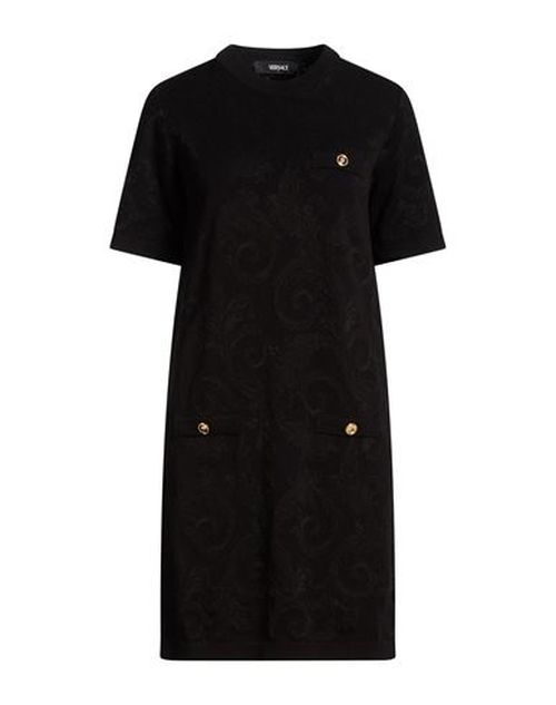 Woman Mini dress Black Size 2 Viscose, Cotton, Polyester