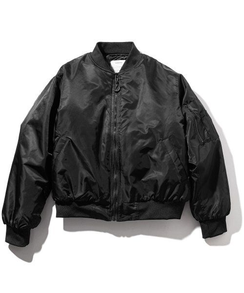 8oz Oversized MA-1 Aviation Jumper Jacket MFZPD003-BK