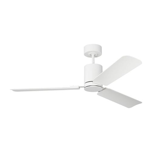 Matte White 54" Ceiling Fan from the Cleancut Smart 54 LED Collection