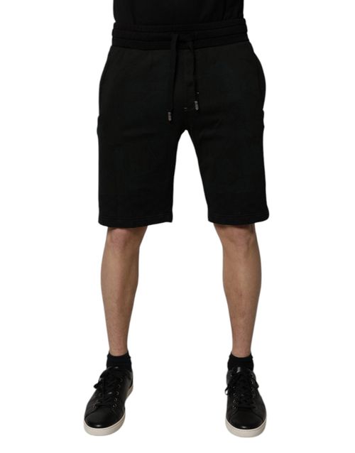 Cotton Sweatshorts Bermuda Shorts — Black