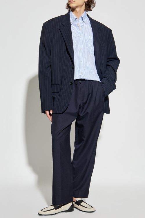 Shirt With A Striped Pattern, Men's, Blue