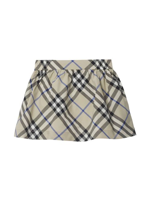Check cotton skirt - Neutrals