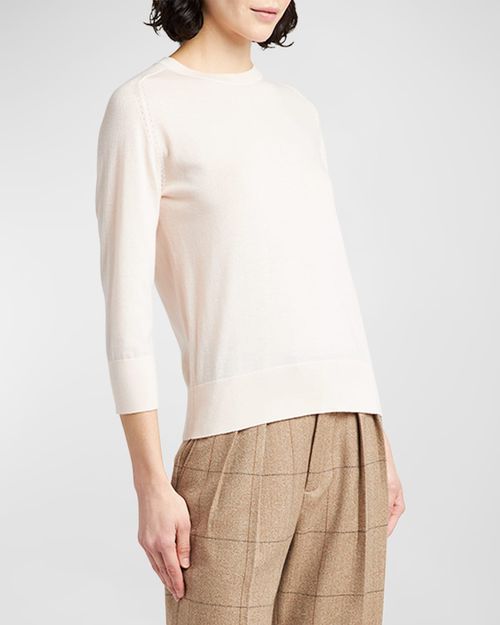 Girocollo Manica Neo Piuma Cashmere Sweater