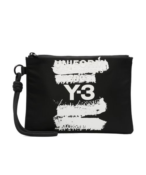 Logo-embellished clutch bag