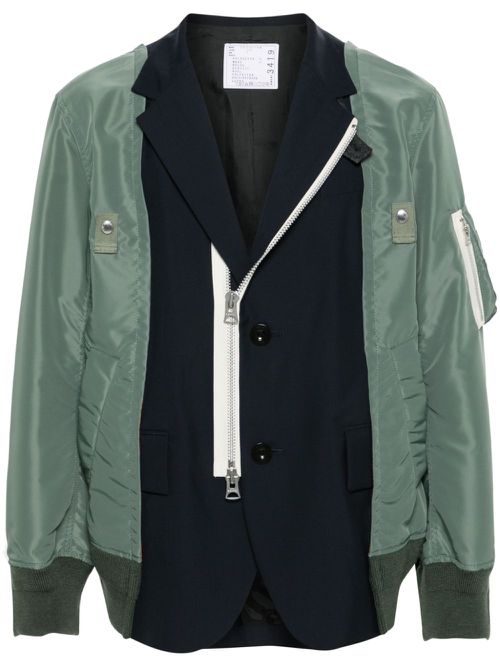 Suiting-style panelled jacket - Blue