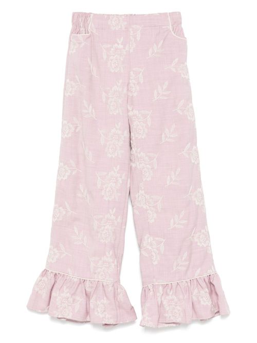 La Stupenderia embroidered trousers - Pink