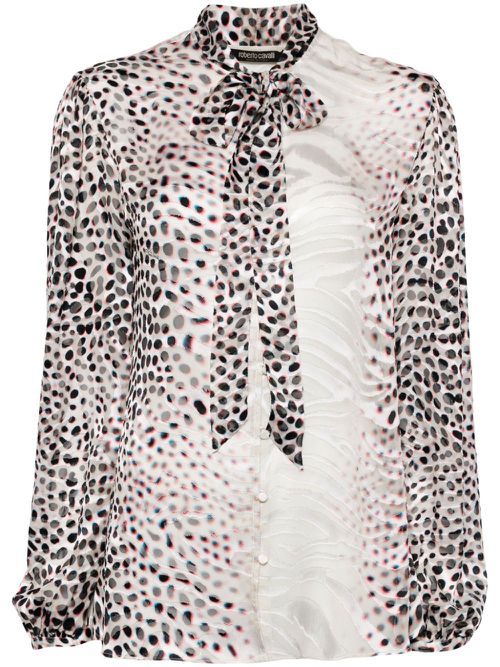 All-over graphic print shirt - Neutrals